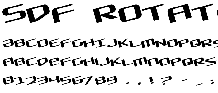 SDF Rotate font